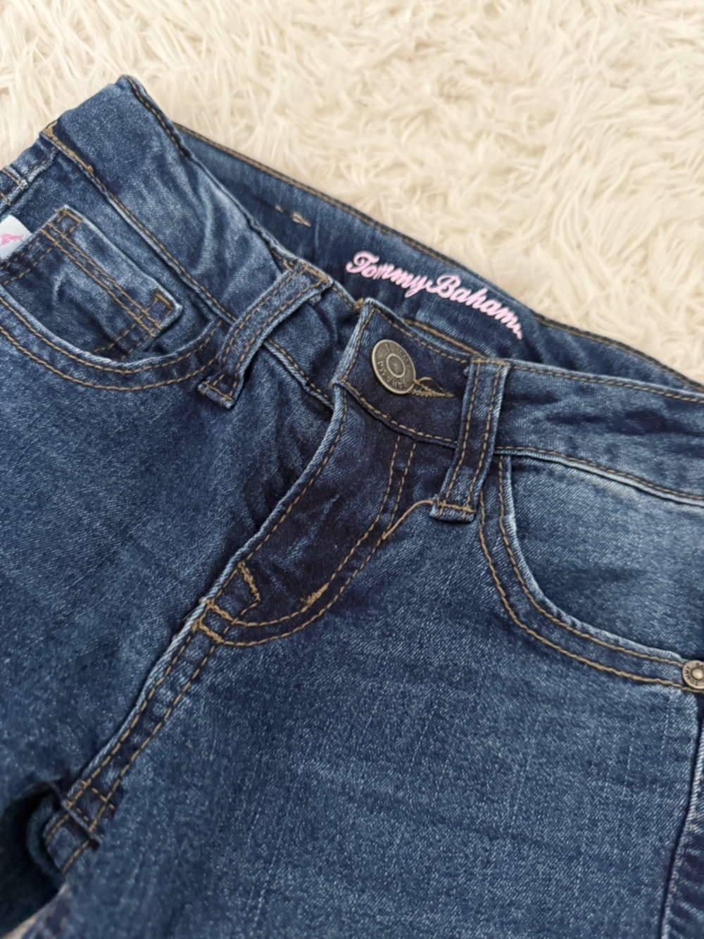 Tommy Bahama Girls Skinny Jeans Size 7/8 Blue Denim Stretch Pants - Picture 2 of 5